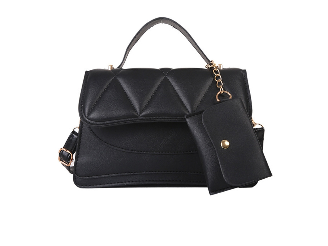 Nécessaire Resistente De Mujer Bolsito Pequeño Duradero Simple Negro (para Adultos)
