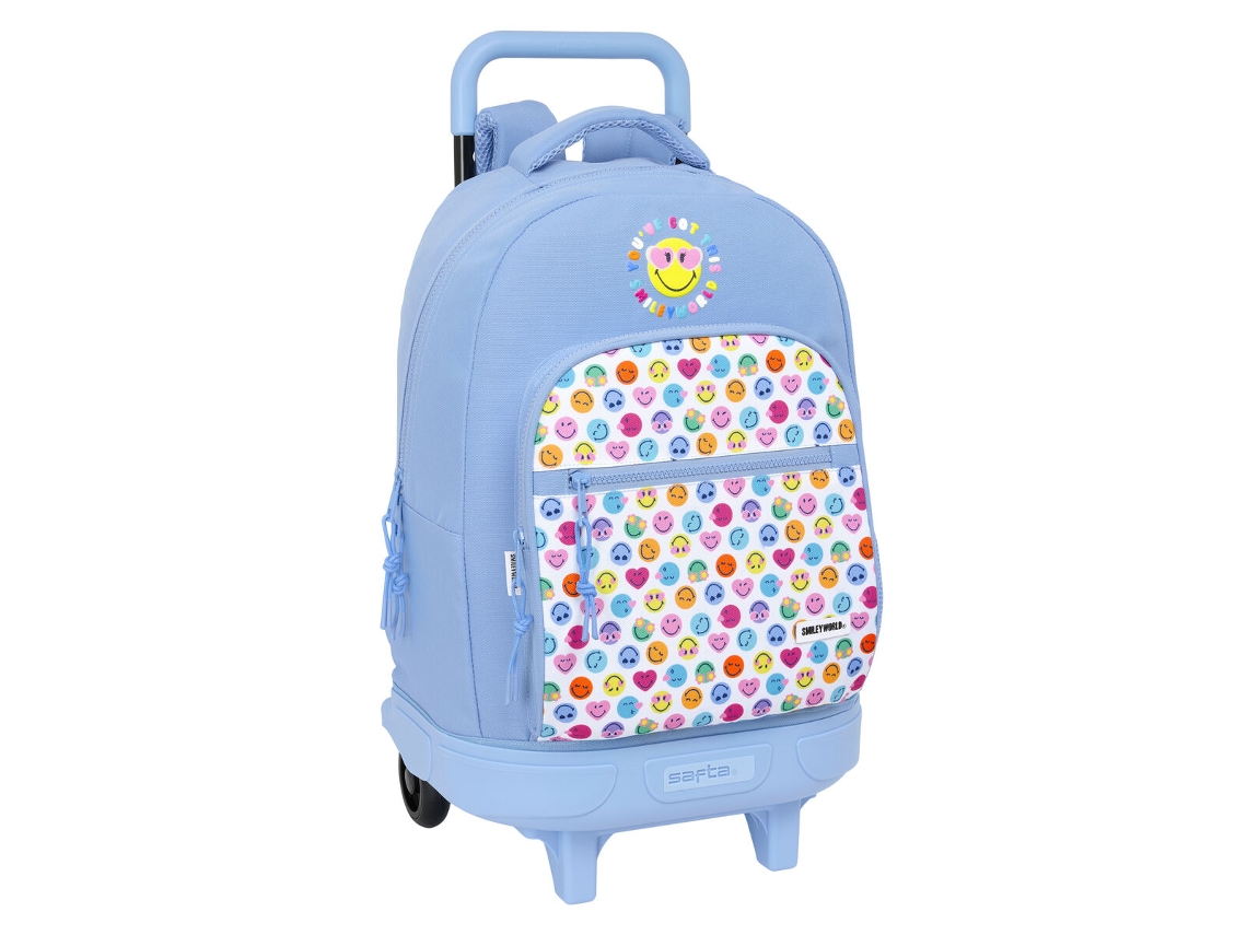 Mochila escolar alegre y sonriente (multicolor)