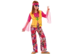 Disfraz de Niña DISFRAZZES Hippie Rosa (Talla: 7 a 9 años)