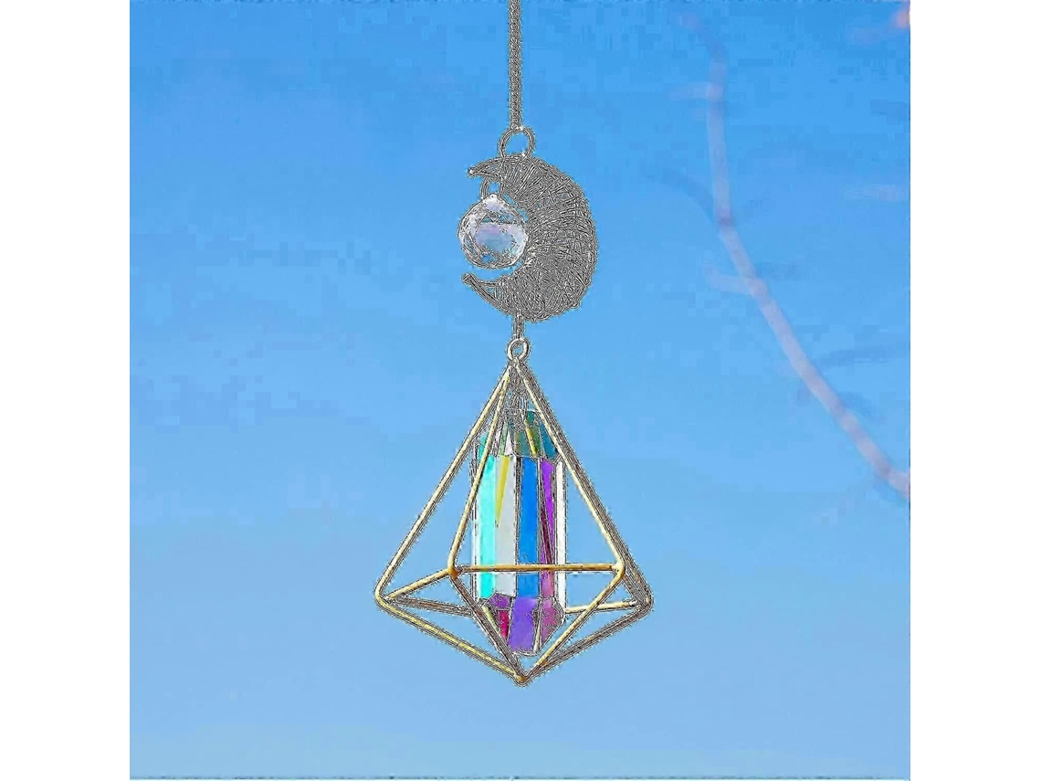 Atrapasol de cristal - Prisma de cristal que captura la luz solar, lámpara colgante para ventana, adorno de cristal arcoíris
