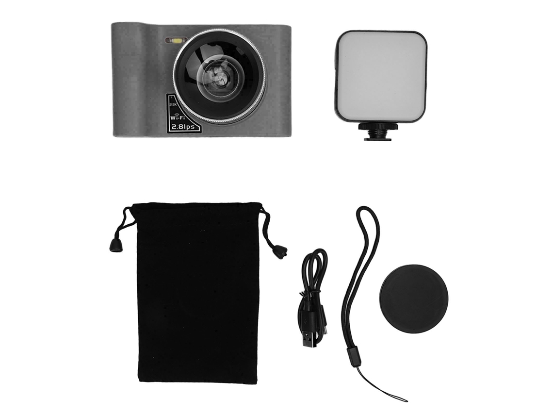 Cámara digital de 24 MP con Wi-Fi, zoom de 16x, pantalla de 2,8 pulgadas y grabación en 2,5K para vlogging.