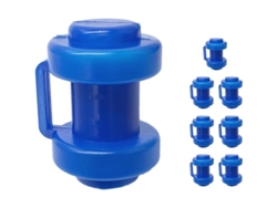 Juego De 8 Tapas Para Barras De Red De Trampolín, 25 Mm, Azul