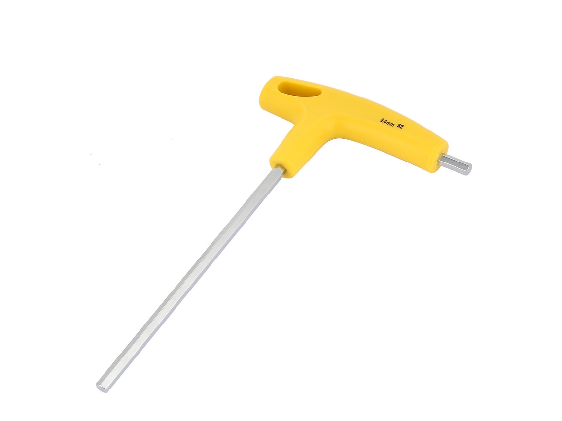 Llave Allen con mango en T de 6 mm, llave hexagonal larga de doble punta Tah-210