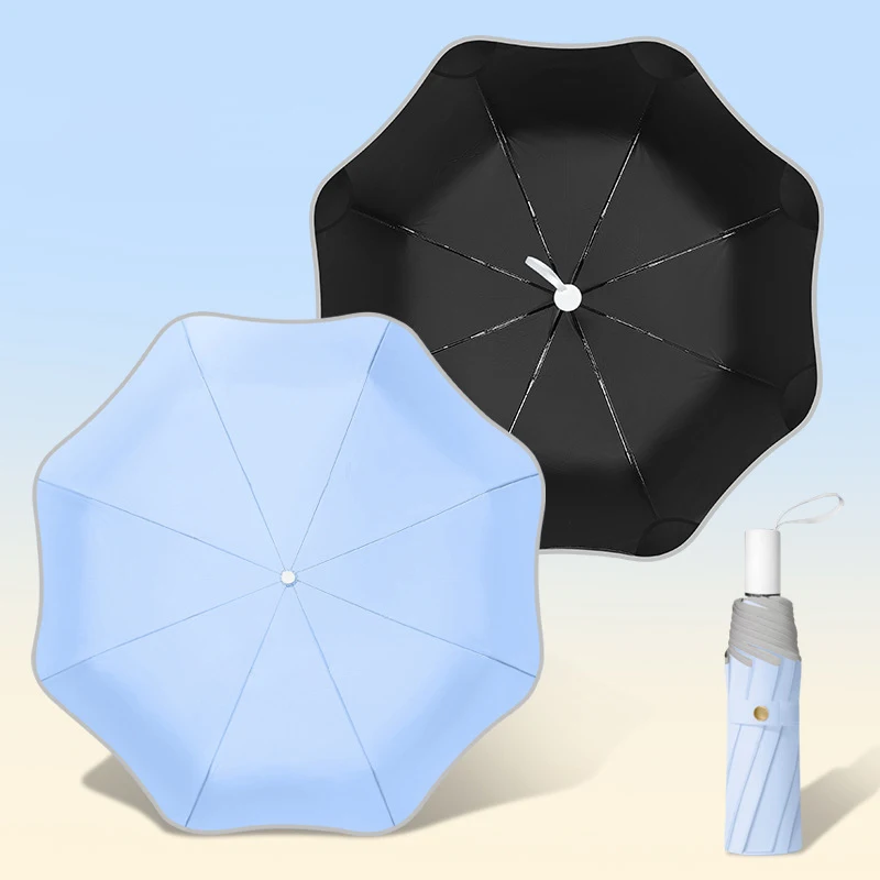 (azul) Un Paraguas Manual Plegable, De Gran Tamaño Para Dos Personas, Adecuado Tanto Para Días Soleados Como Lluviosos.