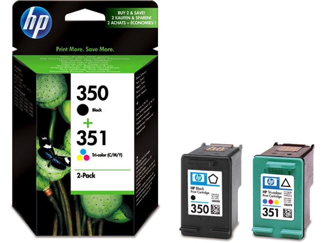 Pack ahorro SD412EE: HP 350 tinta negro + HP 351 tricolor