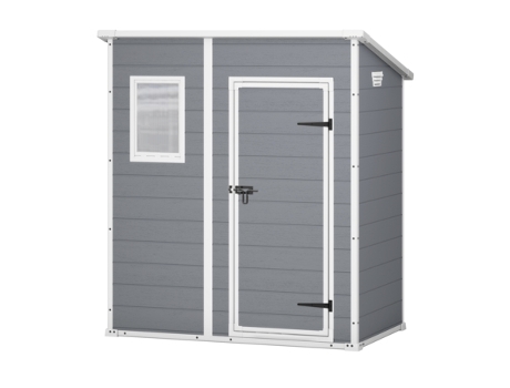 Caseta de Jardín de Resina KETER Manor Pent 6x4 En El (De Almacenamiento - Shed Building - Almacenamiento de Troncos - Acero Metal Madera)