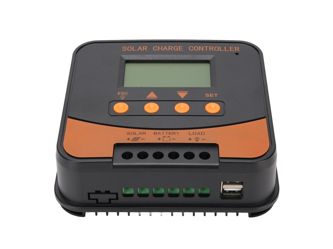 Controlador De Carga Solar Mppt Automático De 10 A, 12 V Y 24 V Con Pantalla Lcd Para Baterías Gel, Sla, Lfp Y Li.