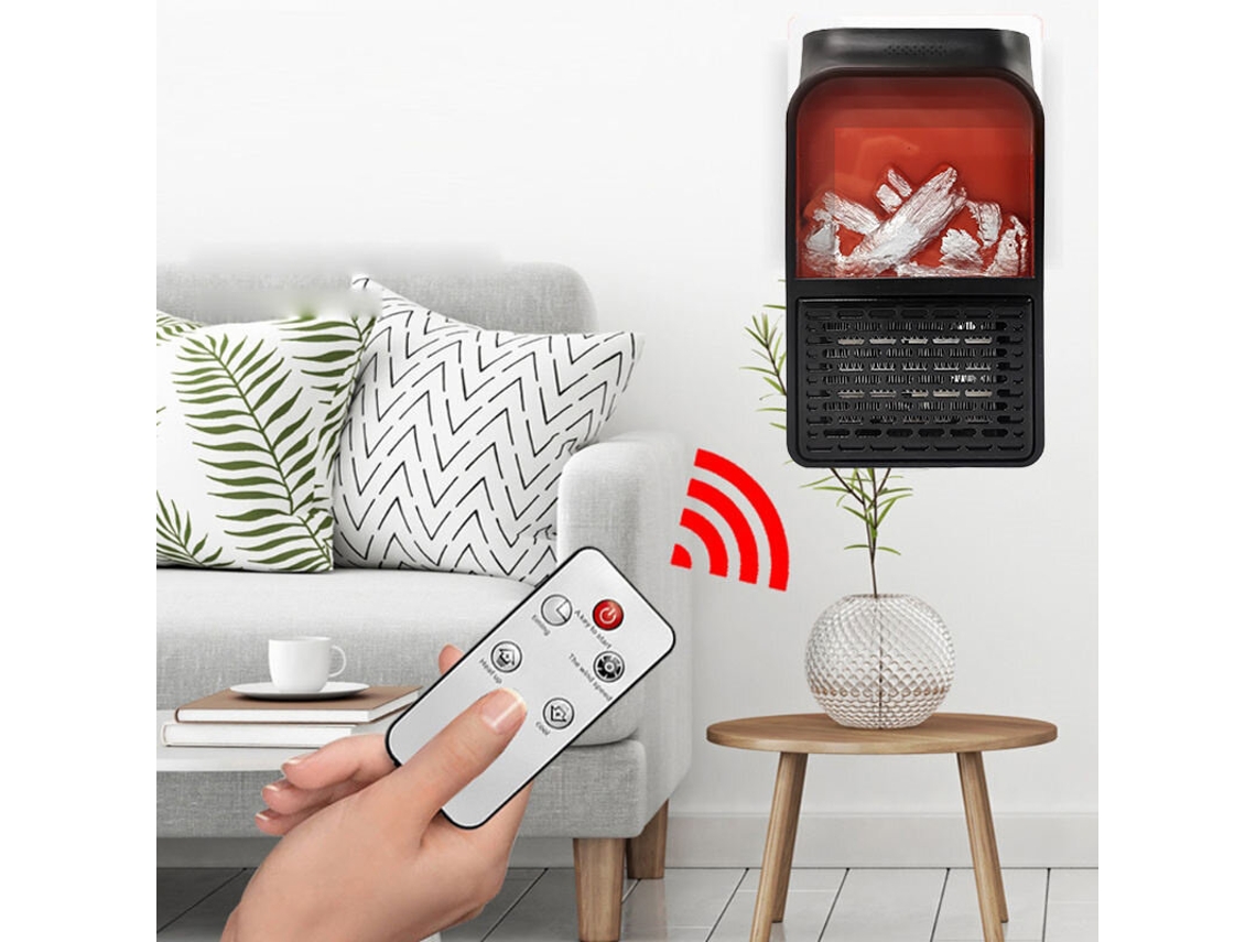 Calentador eléctrico portátil de cerámica de 400 W, enchufable, con ventilador y termostato Mdug