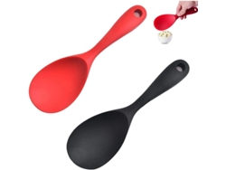 2026 - Conjunto de 2 Colheres de Silicone Antiaderentes e Resistentes ao Calor para Servir e Misturar na Cozinha