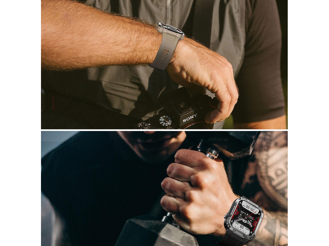 Reloj inteligente Mk66 Ultra unisex con carga magnética y monitor de actividad física para bicicleta eléctrica