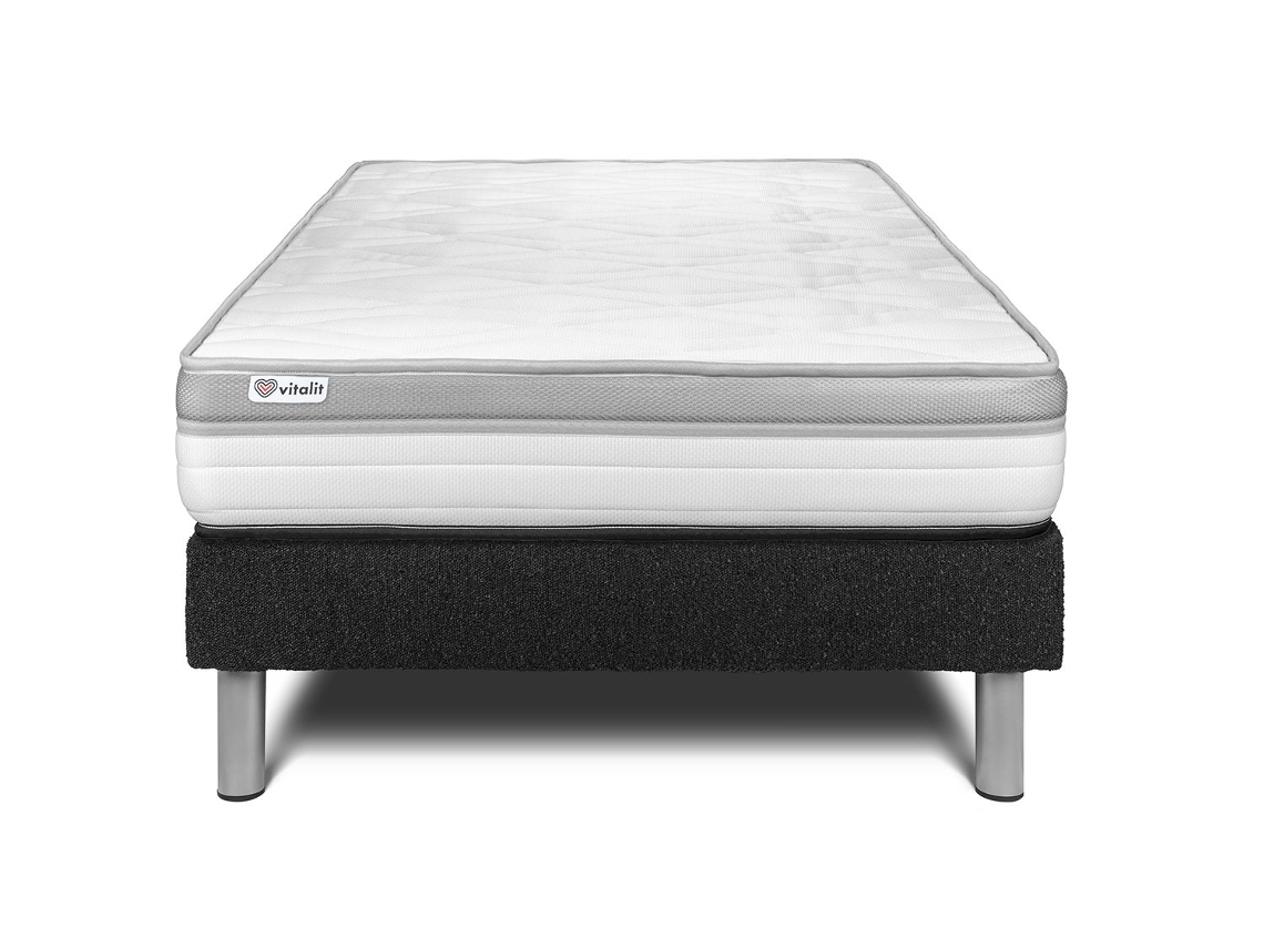 Canapé de Matrimonio Vital Relax Altura VITALIT Negro (90x200)