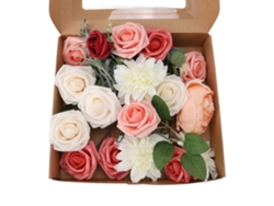 Flor De Rosa Artificial Hecha De Espuma Flexible Y Resistente A La Decoloración Para Ramos De Boda Hechos En Casa.