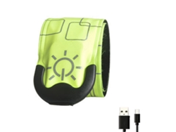 Pulsera Led Usb Recargable Con Luz Para Mayor Seguridad Nocturna, Ideal Para Correr, Andar En Bicicleta, Acampar Y Practicar Deportes Al Aire Libre.