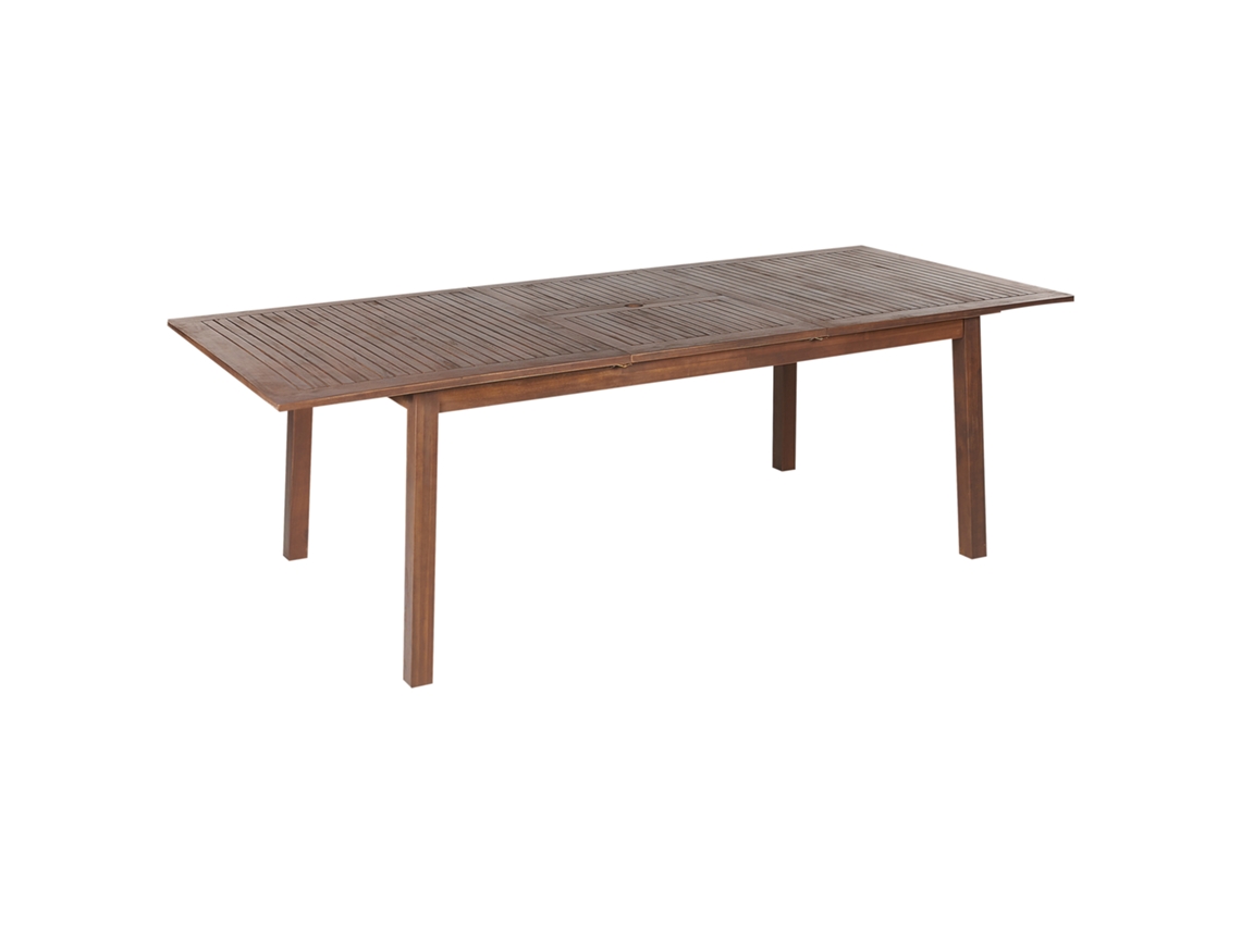 Mesa De Refeição De Jardim Extensível Cesana 180/240 Cm 100 Cm Madeira De Acácia Castanho Escuro