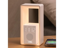 Despertador digital para personas con sueño pesado, luz de amanecer, 9 sonidos de ruido blanco para dormir profundamente (blanco)