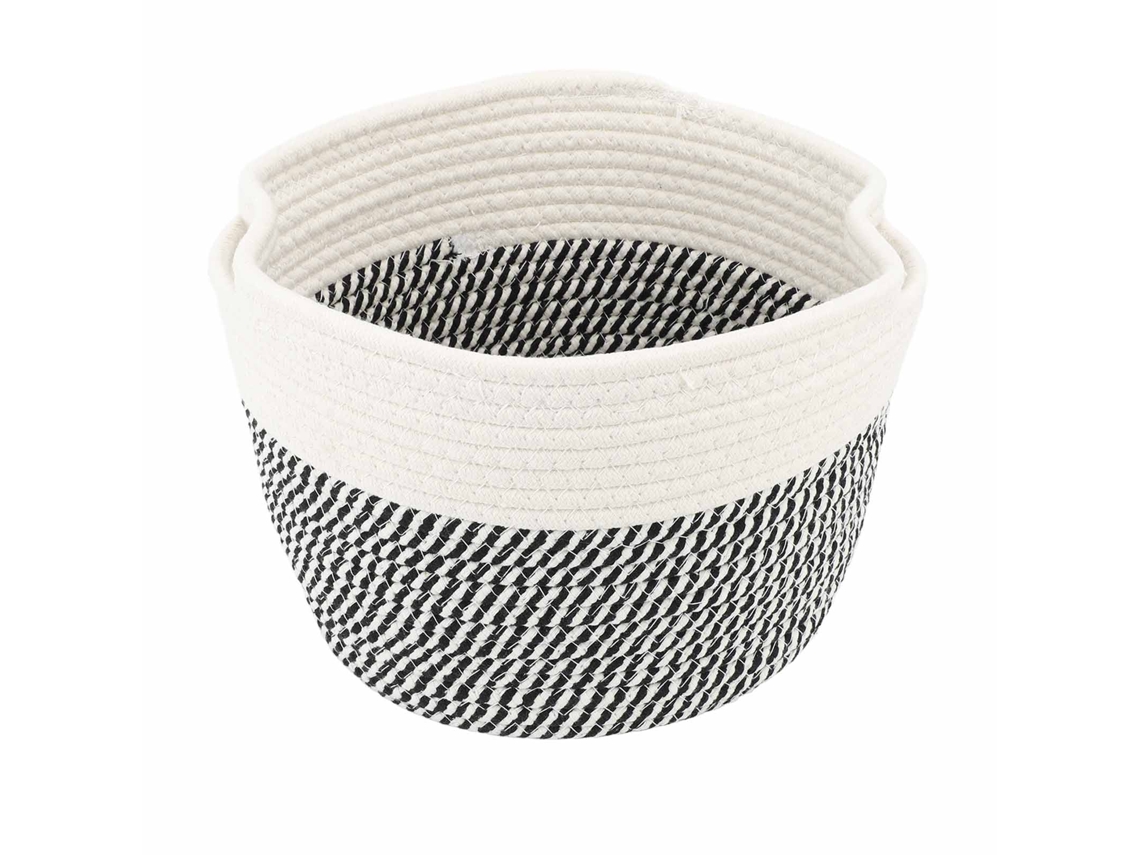 Cesta De Lavandería Plegable Multiusos De Gran Capacidad De Algodón Y Lino Tejida, Cesta De Lavandería Plegable Para El Hogar, Dormitorio, Blanco, Ne