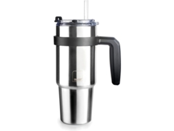 Taza con asa Ibili 669006 (acero inoxidable gris, 580 ml)