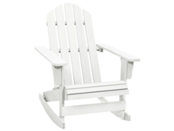 Mecedora de jardín de madera blanca Dkd Home Decor