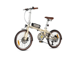 Bicicleta Eléctrica Maxturn Smart20 – Motor De 250 W, Batería De 36 V Y 5,2 Ah, Ruedas De 20'', Frenos De Disco Mecánicos – Beige