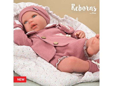 Muñeco ARIAS Arias Reborns 45 cm Mia com Saco de Dormir (Edad Mínima: 3 Años - 58 x 20,5 x 30 cm)