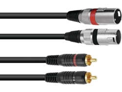 Cable Adaptador OMNITRONIC 2xXLR(M)/2xRCA 6m bk