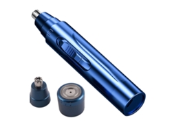 Trimmer Eléctrico Para Pelo De Nariz Y Oídos Con Doble Cuchilla Acero Inoxidable Cortapelos Potente Azul