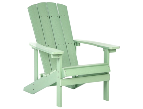 Silla de Jardín BELIANI Adirondack en Madera Plástica Verde 75X88X88