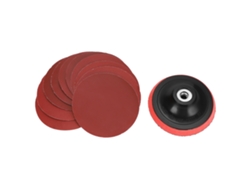 Lixa De 4 Polegadas Com Rosca Interna M10 + 10 Folhas De Lixa De Couro Redonda 600 Grit