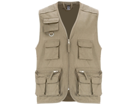 Chaleco para Unisex ROLY Multibolsillos Laboral Beige (Talla: M)