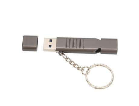 HURRISE Flash Drive USB Flash Drive Silbato Sos U Disk Aleación de Zinc Multifuncional Memoria de Computadora Resistente al Agua al Aire Libre 4 64Gb