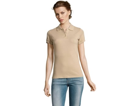 Polo de Mujer SOLS Prime Beige Negro (2XL)