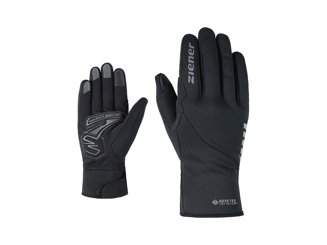 Guantes para Ciclismo ZIENER (Hombre - Negro - Talla 6,5)