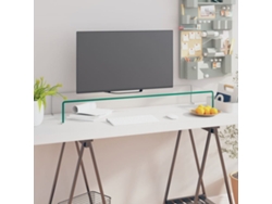 Suporte/Mueble de TV/Monitores en Cristal Transparente 100X30X13 Cm
