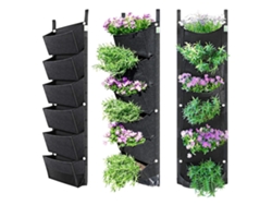 Bolsa De Cultivo Vertical Para Pared Con 6 Bolsillos, Fabricada En Fieltro Ecológico, Ideal Para Jardines Exteriores.