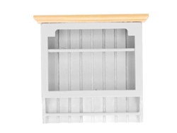 Mali armário Miniatura Casa de Bonecas Madeira Composta Vitrine Decorativa Grey 1:12