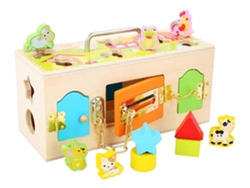 Caja de rompecabezas de madera con juguetes educativos Slowmoose para bebés y niños pequeños