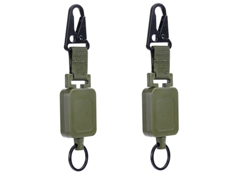 Yo-Yo Llavero Extensible con Mosquetón Pack de 2 Verde Oscuro