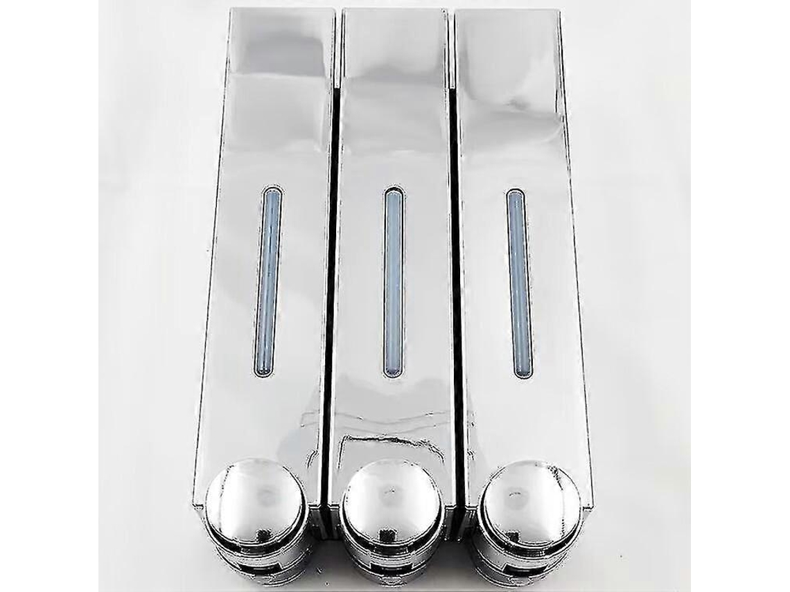 Dispensador de jabón líquido cromado de pared individual, doble y triple Rosewell para baño y cocina