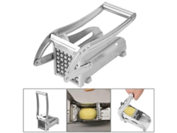 Práctico cortador de patatas en tiras de acero inoxidable para uso doméstico. Everley891