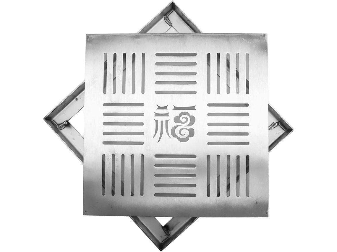 Acero Inoxidable, (300 300 20 2 Tapa De Desagüe De Piso En Rejilla