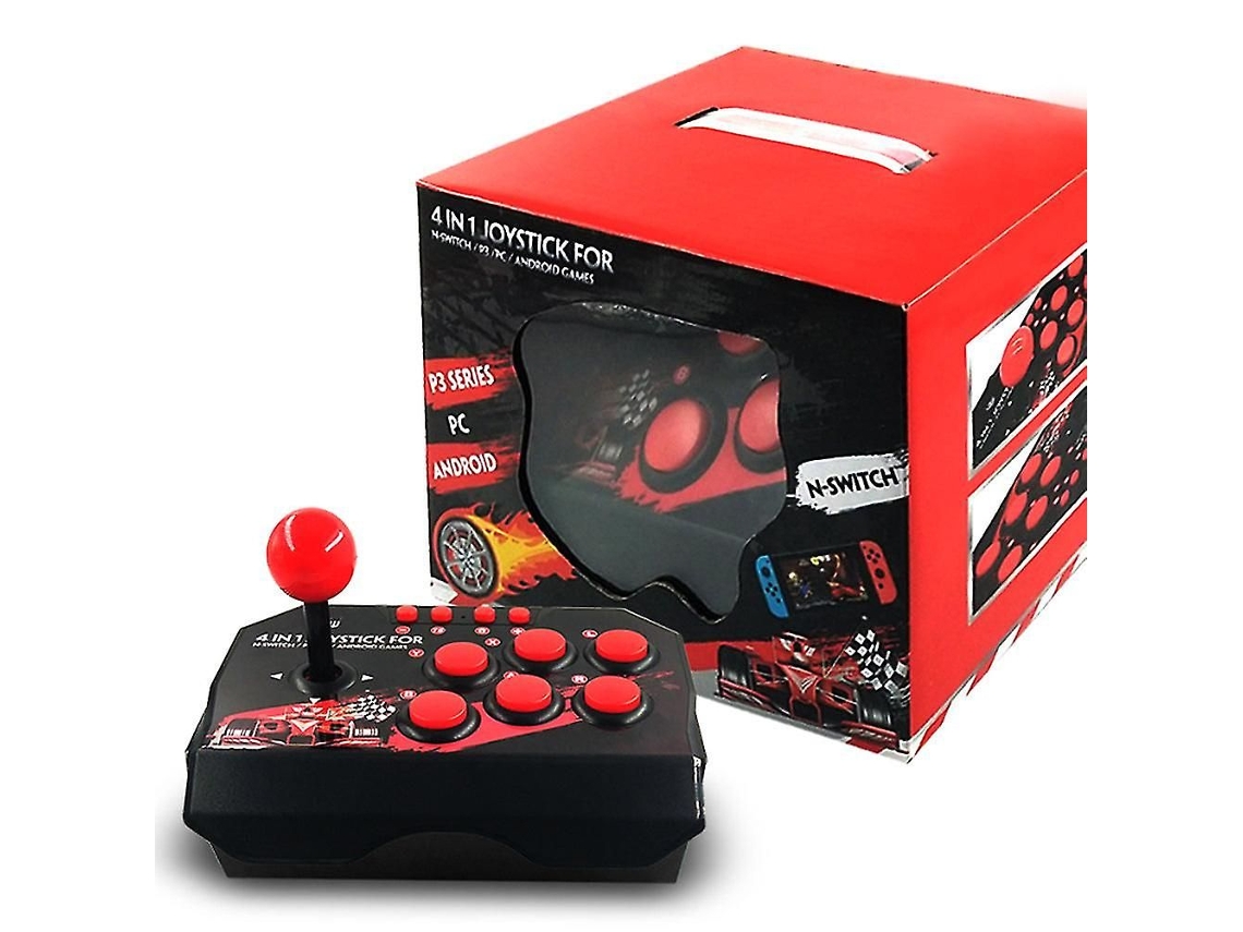 Controle de Jogos com Fio Usb 4 em 1, Joystick Retrô para Nintendo Switch, Ps3, Pc e Android. GOKOCO