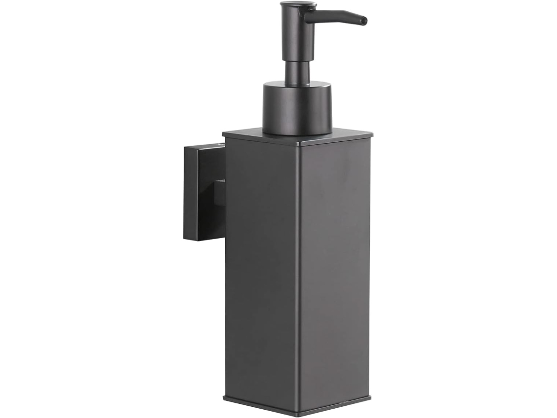 Especiero de pared Truyuety sin taladrar, con portarrollos y 4 ganchos extraíbles, 35 cm, color negro