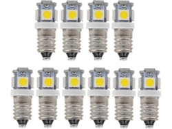 Rebe-10 Bombillas Led E10 9v 5smd 5w Blanco Frío Para Linternas Instrumentos Microscopios Fixtures