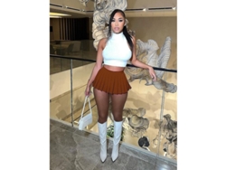 2026-falda Corta Plisada De Alta Elasticidad Haoyuan Para Mujer Estilo Y2k Verano 2023 Moda Sexy Club Ropa Streetwear A-line Slim Fit