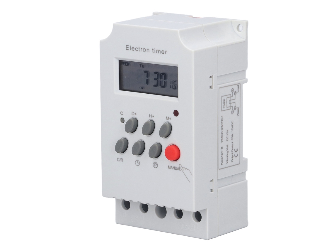 Yncm2026-interruptor De Temporizador Electrónico Din Rail Lcd Microcomputador Inteligente Controlador Kg316tii Dc 12v