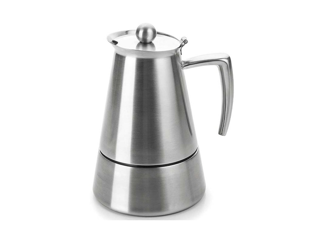 Cafetera Express Inox Hyperluxe Lacor 4 Tazas