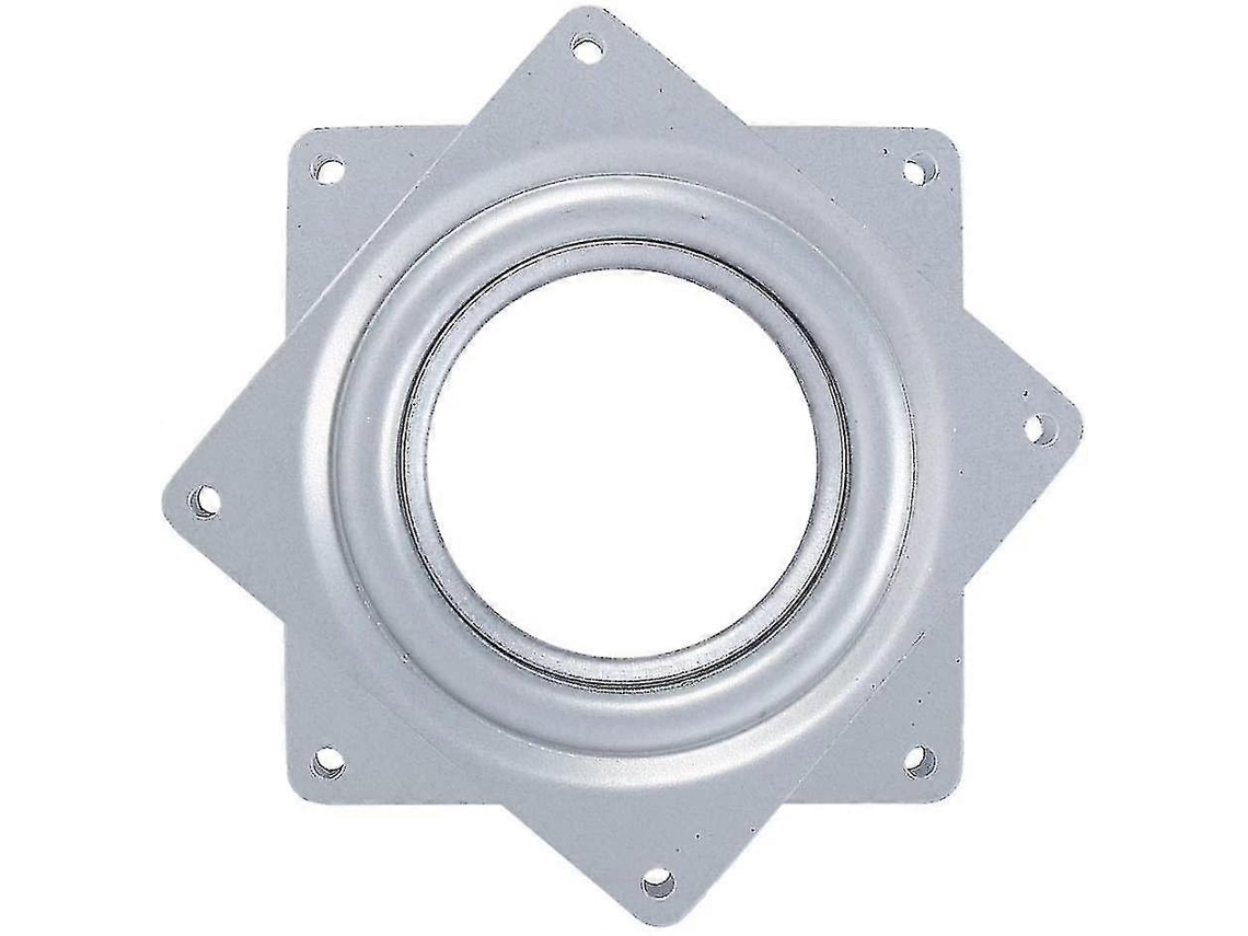 Plato giratorio cuadrado de acero inoxidable de 360 grados y 15 cm para muebles y decoración.