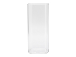 JILLIOPER Vasos cuadrados de vidrio de borosilicato resistente al calor, perfectos para uso doméstico y ocasiones especiales, vaso transparente para whisky, 250