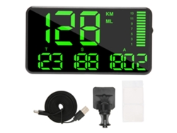 Pantalla Hud Universal Para Coche Con Medición De Velocidad, Gps, Alarma De Fatiga Y Usb.