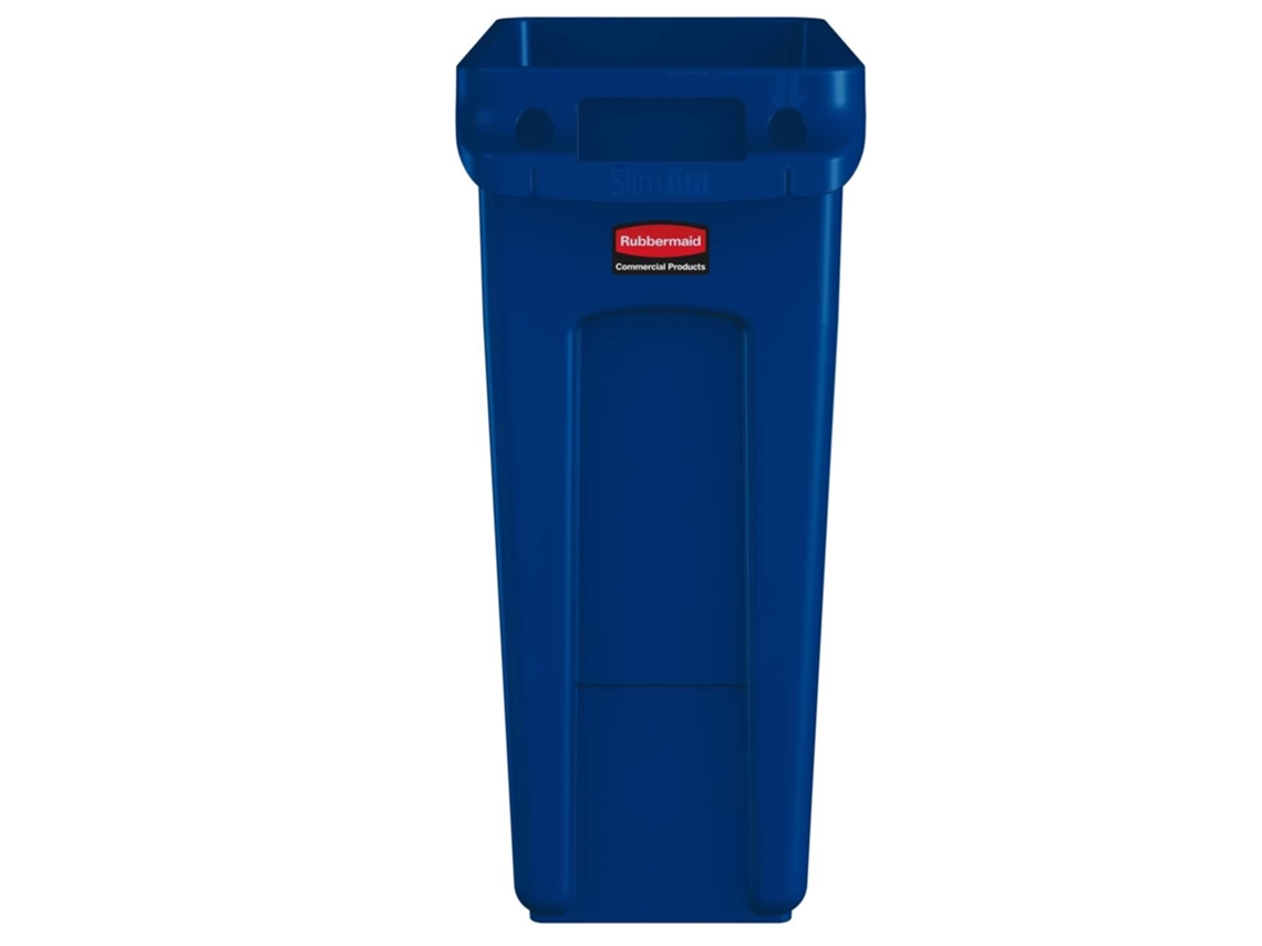 Rubbermaid Contenedor Slim Jim® Con Ventilación 61 L Azul